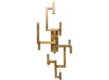 Casa Padrino Lampada Da Parete Led In Acciaio Inox Oro 30,5 X 28,5 X H. 73,5 Cm - Lampada Da Parete Di Design