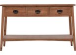 Tavolo Consolle In Legno Di Abete Massiccio 126X40X77,5 Cm Marrone