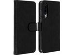 Avizar, Flip Cover Portafoglio, Custodia In Pelle Finta Per Huawei P30, Nero