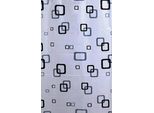 Tenda Da Doccia 180X180Cm, Vinile, Bianco/Blu/Nero
