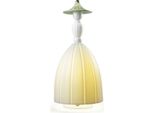 Casa Padrino Designer Porcellana Led Lampada Da Tavolo Lady Bianco / Multicolore Ø 17 X H. 37 Cm - Qualità Lusso