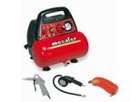 Compressore D'aria Mecafer Nuovo Vento 6 L 1,5 Hp 8 Bar - Con 3 Accessori