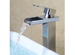 Homelody Rubinetto Da Bagno Miscelatore A Cascata Per Lavabo Rubinetto Da Bagno Miscelatore Per Lavabo Miscelatore Monocomando, Cromo