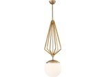 Casa Padrino Lampadario Ottone Antico / Bianco Ø 32,5 X H. 105 Cm - Mobili