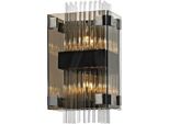 Casa Padrino Lampada Da Parete Argento / Bronzo Scuro 20,3 X 14 X H. 35,6 Cm - Lampada Da Parete Per Hotel E Ristoranti