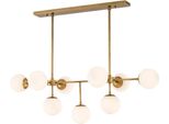 Casa Padrino Lampadario Ottone Antico / Bianco 130 X 60 X H. 40 Cm - Mobili