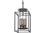 Casa Padrino Lampada A Sospensione / Lampada Industriale Color Peltro Antico 41,9 X 41,9 X H. 97,2 Cm - Collezione Luxury