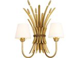 Casa Padrino Lampada Da Parete In Oro Antico 47 X 24 X H. 53 Cm - Lampada Da Parete Per Hotel E Ristoranti