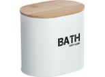 Wenko Scatola Da Bagno Gara Storage Bamboo Lid Organiser Bianco Wc Lattine Cucine