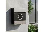 Mucola Cassetta Delle Lettere A Muro Con Scomparto Per Giornali Cassetta Delle Lettere Argentocassetta Delle Lettere A Muro Con Rotolo Di Giornale Cassetta Delle Lettere - Esagono Nero / Argento