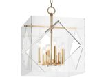 Casa Padrino Lampada A Sospensione In Ottone Antico 50,8 X 50,8 X H. 67,3 Cm - Lampada A Sospensione A Forma Di Cubo