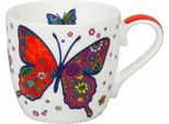 KöNitz Colourful Animals Butterfly Becher, Schmetterling, Tasse, Kaffeetasse, Bone China, 415 Ml, 11 2 057 2254