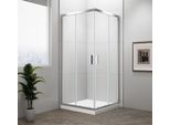 Polysan Easy Line - Schermo Doccia 900X900 Mm, Alluminio/Vetro Trasparente EL5115