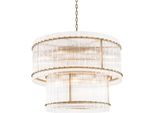 Casa Padrino Lampadario In Ottone Antico Ø 93 X H. 70 Cm - Lampadario Rotondo