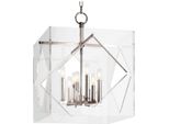 Casa Padrino Lampada A Sospensione Argento 50,8 X 50,8 X H. 67,3 Cm - Lampada A Sospensione A Forma Di Cubo