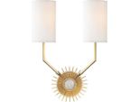 Casa Padrino Lampada Da Parete Di Design Colore Ottone Antico/Bianco 33,6 X 14,6 X H. 46,3 Cm - Qualità