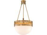 Casa Padrino Lampadario In Ottone Antico/Bianco Ø 36 X H. 67,5 Cm - Qualità