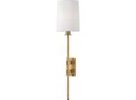Casa Padrino Lampada Da Parete In Ottone Antico Colorato / Bianco 14 X 9,5 X H. 57,8 Cm - Accessori Per La Decorazione Di Alberghi E Ristoranti