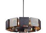 Casa Padrino Lampadario Grafite/Argento Ø 69,9 X H. 18,4 Cm - Collezione Luxury