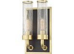 Casa Padrino Lampada Da Parete Doppia In Ottone Antico/Nero 22,9 X 12,7 X H. 42,6 Cm - Qualità
