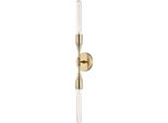 Casa Padrino Lampada Da Parete Doppia In Ottone Antico 12,1 X 8,9 X H. 76,2 Cm - Collezione Luxury