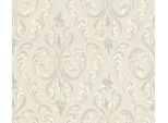 Casa Padrino Carta Da Parati Tessile Barocca Crema/Grigio/Bianco 10,05 X 0,53 M - Carta Da Parati Per Soggiorno Di Alta Qualità