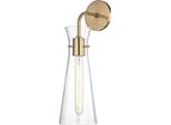 Casa Padrino Lampada Da Parete In Ottone Antico 14 X 19,1 X H. 47 Cm - Hotel & Restaurant Lamp