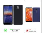 Cadorabo Pellicola Blindata Per Nokia 3.1 2018 Pellicola Protettiva In Vetro Protettivo Per Display Temperato A Schermo Intero Bianco