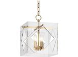 Casa Padrino Lampada A Sospensione In Ottone Antico 30,5 X 30,5 X H. 40,7 Cm - Lampada A Sospensione A Forma Di Cubo