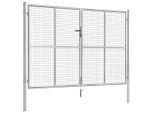 Cancello Da Giardino In Acciaio Zincato 306 X 225 Cm Argento