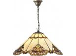 Casa Padrino Lampada A Sospensione Tiffany Multicolore Ø 50 X H. 95 Cm - Lampada A Sospensione Realizzata A Mano In 288 Parti