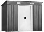 Capannone Costway Capannone Da Giardino In Metallo 5M³ 238X131X181Cm