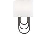 Casa Padrino Lampada Da Parete Bronzo Antico / Bianco 20,3 X 9,5 X H. 34,3 Cm - Lampada Da Parete Di Design Con Paralume