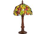 Casa Padrino Lampada Da Tavolo Tiffany Multicolore Ø 20 X H. 35 Cm - Lampada Sgabello Fatta A Mano