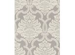Casa Padrino Carta Da Parati Tessile Barocca Crema/Grigio 10,05 X 0,53 M - Carta Da Parati Barocca - Accessori Decorativi