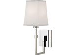 Casa Padrino Lampada Da Parete Argento/Bianco 13,3 X 19,1 X H. 38,7 Cm - Lampada Da Parete Con Paralume