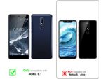 Cadorabo Pellicola Blindata Per Nokia 5.1 2018 Pellicola Protettiva In Vetro Protettivo Per Display Temperato A Schermo Intero Bianco