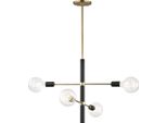Casa Padrino Lampadario Ottone Antico / Nero Ø 61 X H. 50,8 Cm - Lampadario