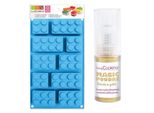 Stampo Da Forno In Silicone Scrapcooking Lego + Polvere Alimentare Dorata