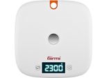 Girmi PS02 Bilancia Cucina Elettronica 5Kg Rotonda Arancione E Bianco Touch Lcd