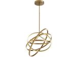 Casa Padrino Lampadario A Led Color Ottone Antico Ø 90 X H. 102 Cm - Lampadario Moderno Orientabile Per Il Soggiorno - Qualità Lussuosa