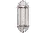 Casa Padrino Lampada Da Parete Art Deco Led Argento 16,5 X 10,8 X H. 41,9 Cm - Qualità Lusso