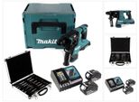 Makita Dhr 280 Rtj 2 X 18 V 36 V Li-Ion Trapano A Percussione 28 Mm Brushless Per SDS-PLUS In Makpac + 2 X 5,0 Ah Batteria + Caricabatteria + 11 Pezzi. Set Di Scalpelli E Punte Bosch