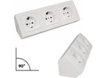 Blocco Presa Mcpower "Flair"", 250V~/16A, Montaggio Esterno, Bianco, Opaco, Contatto Di Terra A 3 Vie"