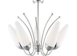 Casa Padrino Lampadario Di Design Argento/Bianco Ø 69 X H. 43 Cm - Lampadario Moderno - Qualità Eccellente