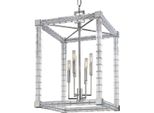 Casa Padrino Lampadario Di Design Argento 47 X 47 X H. 70 Cm - Lampadario Moderno In Cristallo