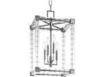 Casa Padrino Lampadario Di Design Argento 34,5 X 34,5 X H. 56 Cm - Lampadario Moderno In Vetro Cristallo