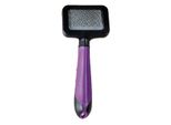 Karlie Spazzola Con Manico - Spazzola Per Gatti - Gomma - Viola/Nero - 7,5X7X4 Cm