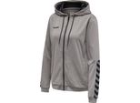 Hummel Authentic Giacca Con Cappuccio In Poliestere Da Donna Grigio Melange Xs