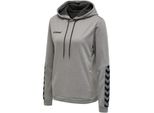 Hummel Hmlauthentic Poly Hoodie Donna Grigio Melange M